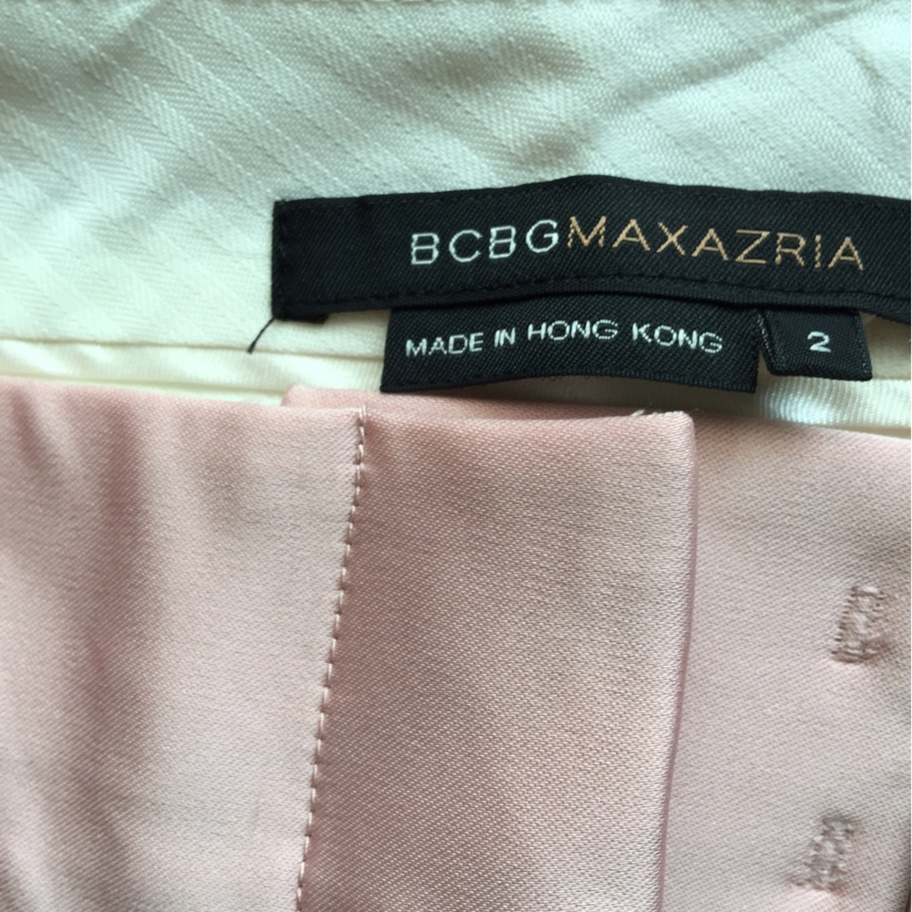 Satin BCBG Petal Pink pants never worn size 2